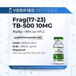 An information sheet for our 10MG Frag(17-23) TB-500 peptide.