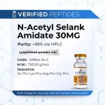 A specification sheet for selank peptide