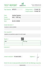 NAD Certificate of Analysis Lab Test Report August 2025