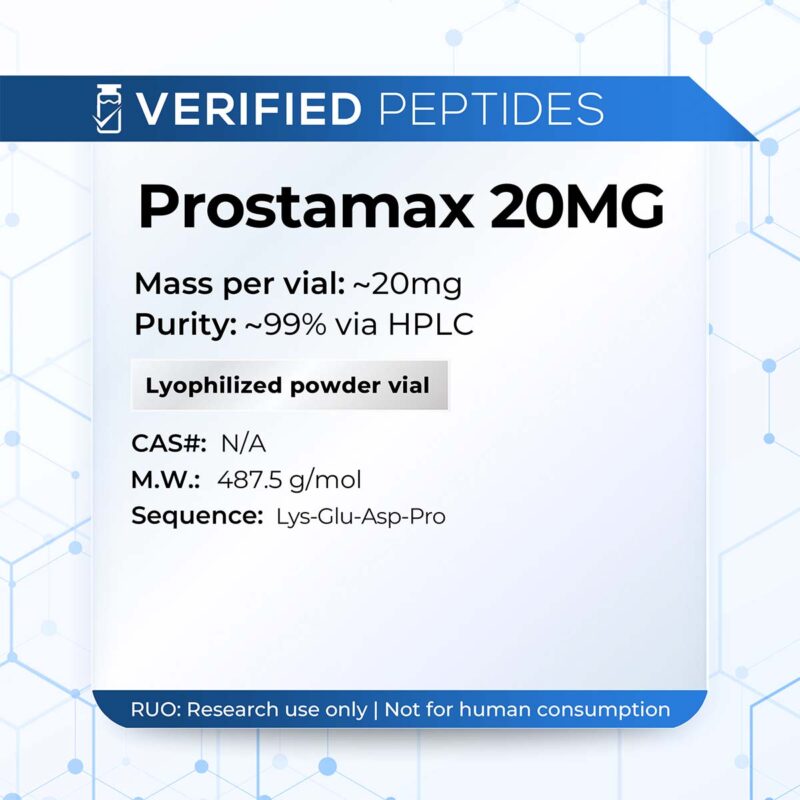 prostamax-800x800-5 A peptide information sheet for the Verified Peptides Prostamax peptide.
