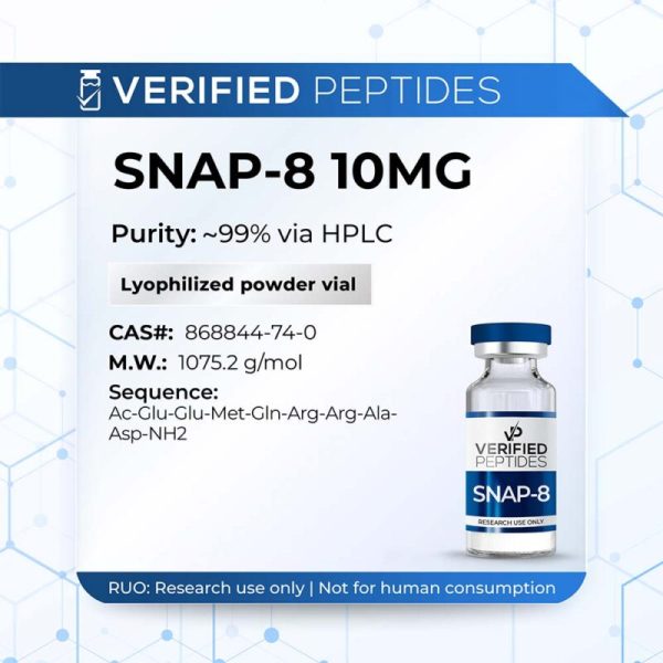 An information sheet for our 10MG SNAP-8 peptide.