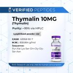 An information sheet for our 10MG Thymalin peptide.