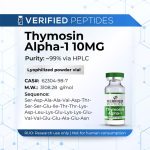 An information sheet for our 10MG Thymosin Alpha-1 peptide.